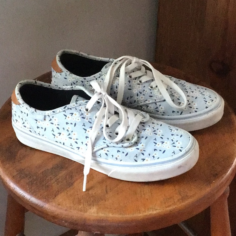 Vans Camden Deluxe Floral Blue Ultracush Lace Up Sneaker Women’s Size 7